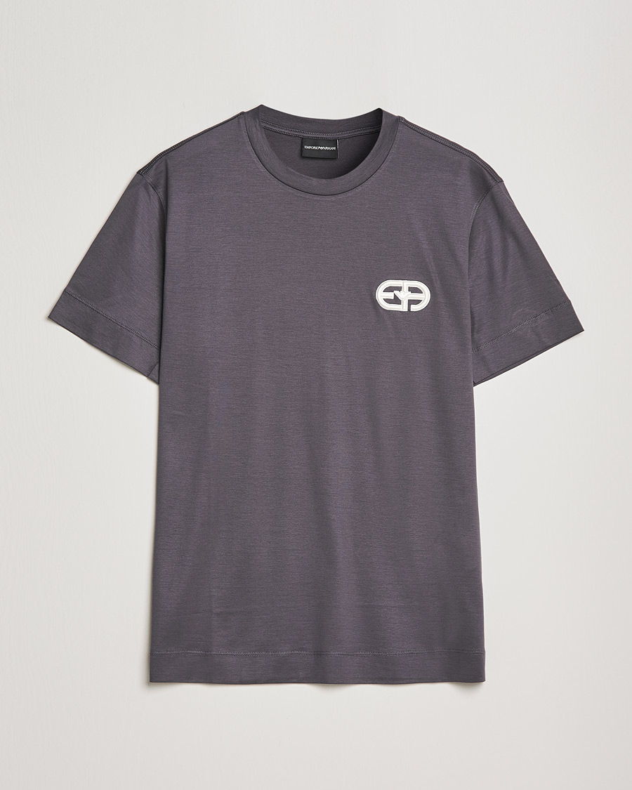 Herr | T-Shirts | Emporio Armani | Cotton Tencel Tee Grey