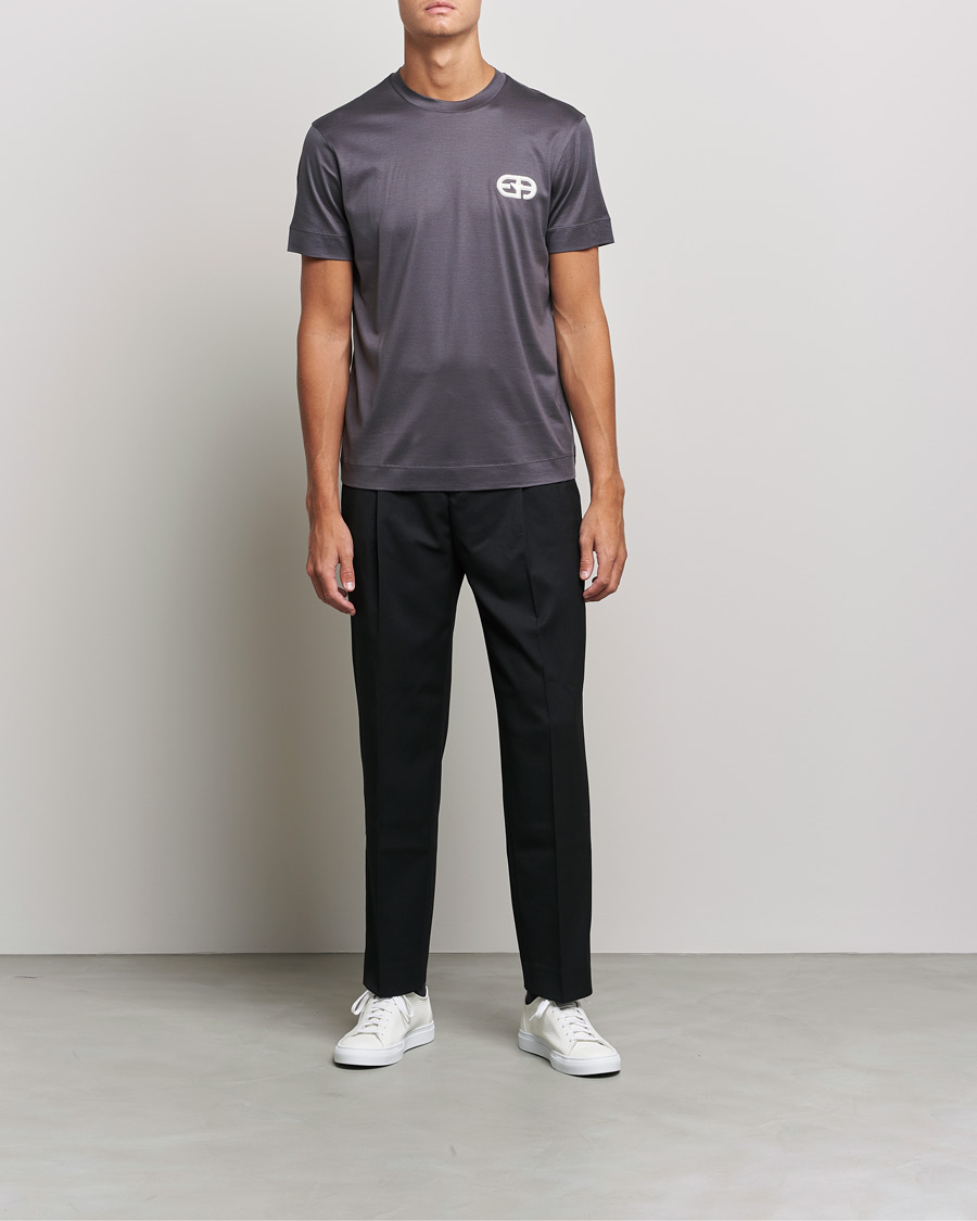 Herr | T-Shirts | Emporio Armani | Cotton Tencel Tee Grey