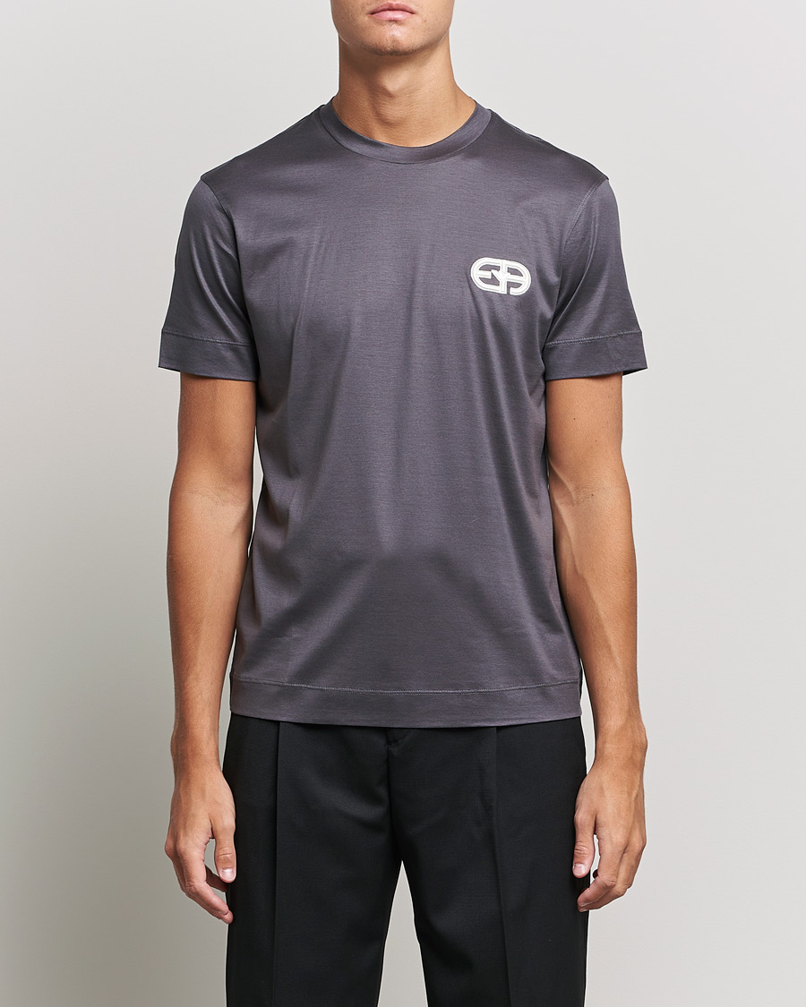Herr | T-Shirts | Emporio Armani | Cotton Tencel Tee Grey