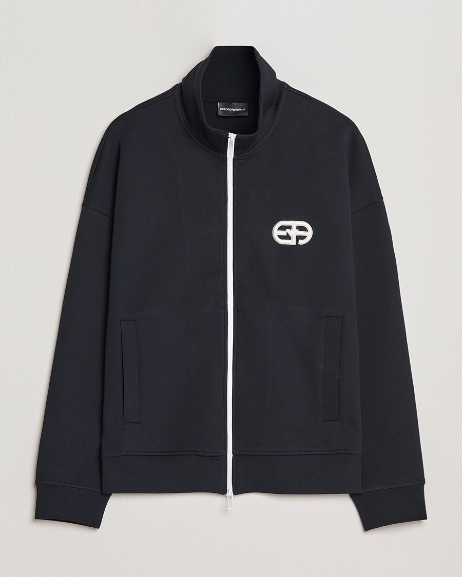 Herr | Tröjor | Emporio Armani | Wool Cardigan Dark Navy
