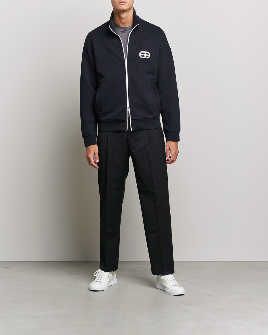 Herr | Tröjor | Emporio Armani | Wool Cardigan Dark Navy