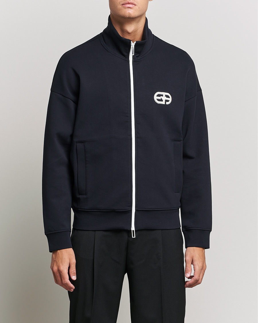 Herr | Tröjor | Emporio Armani | Wool Cardigan Dark Navy