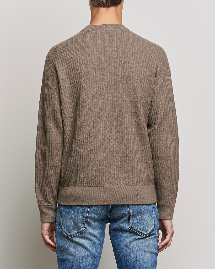 Herr | Tröjor | Emporio Armani | Wool Logo Sweater Camel