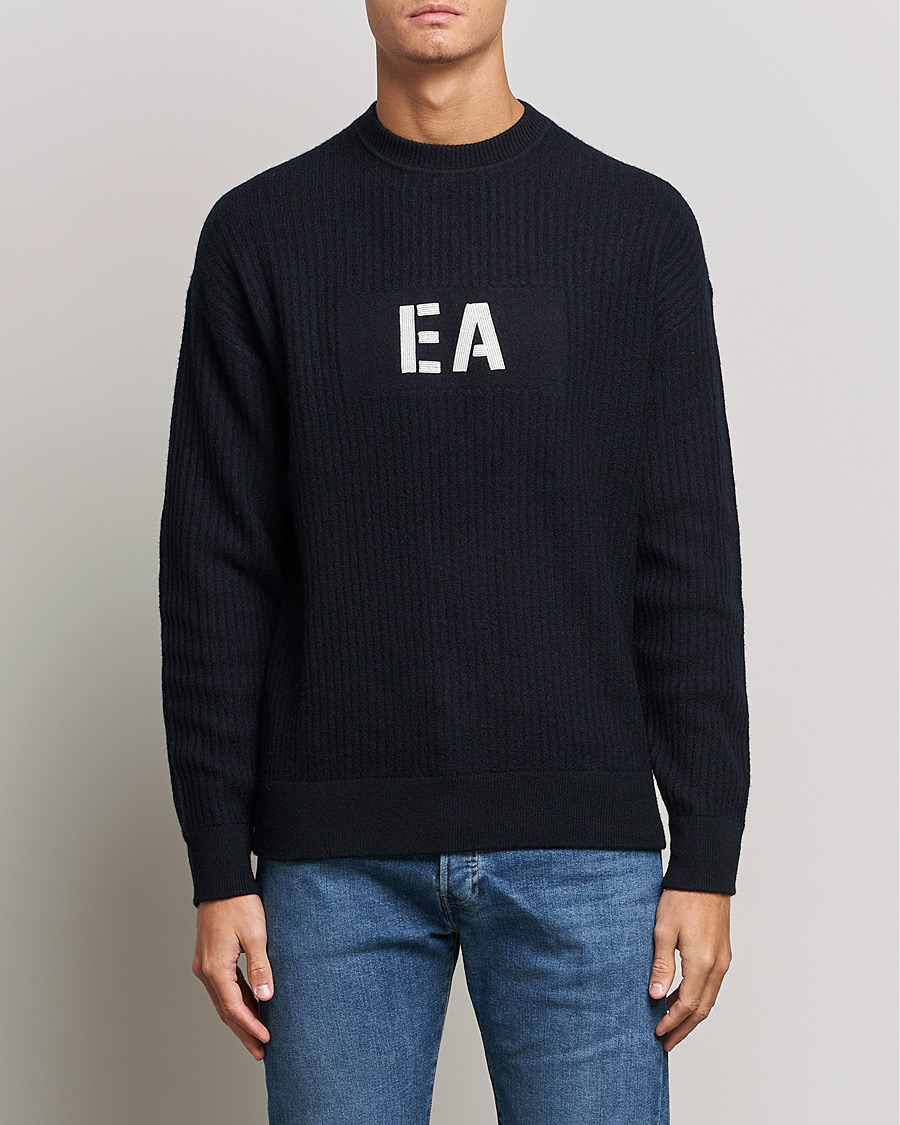 Herr |  | Emporio Armani | Wool Logo Sweater Navy