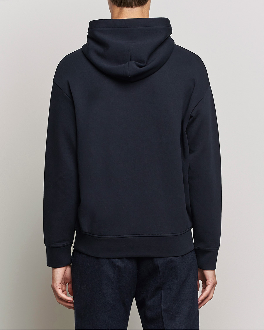 Herr | Tröjor | Emporio Armani | Cotton Eagle Hoodie Navy