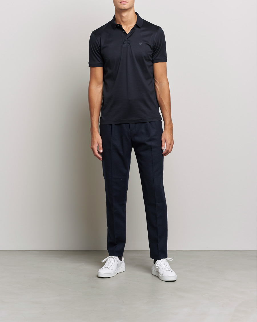 Herr | Pikéer | Emporio Armani | Cotton Stretch Pique Navy