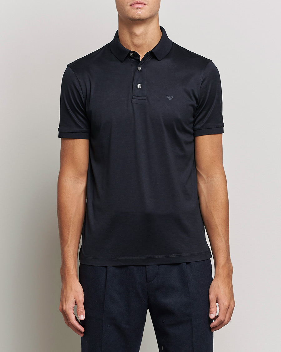 Herr | Pikéer | Emporio Armani | Cotton Stretch Pique Navy