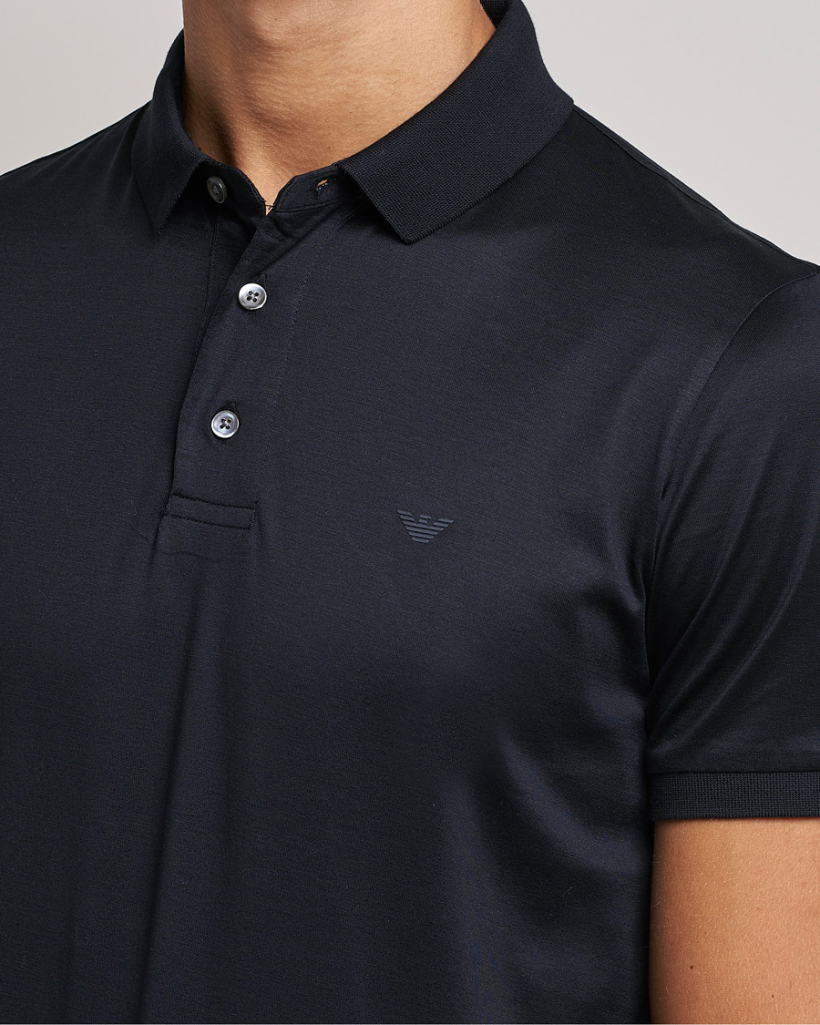 Herr | Pikéer | Emporio Armani | Cotton Stretch Pique Navy