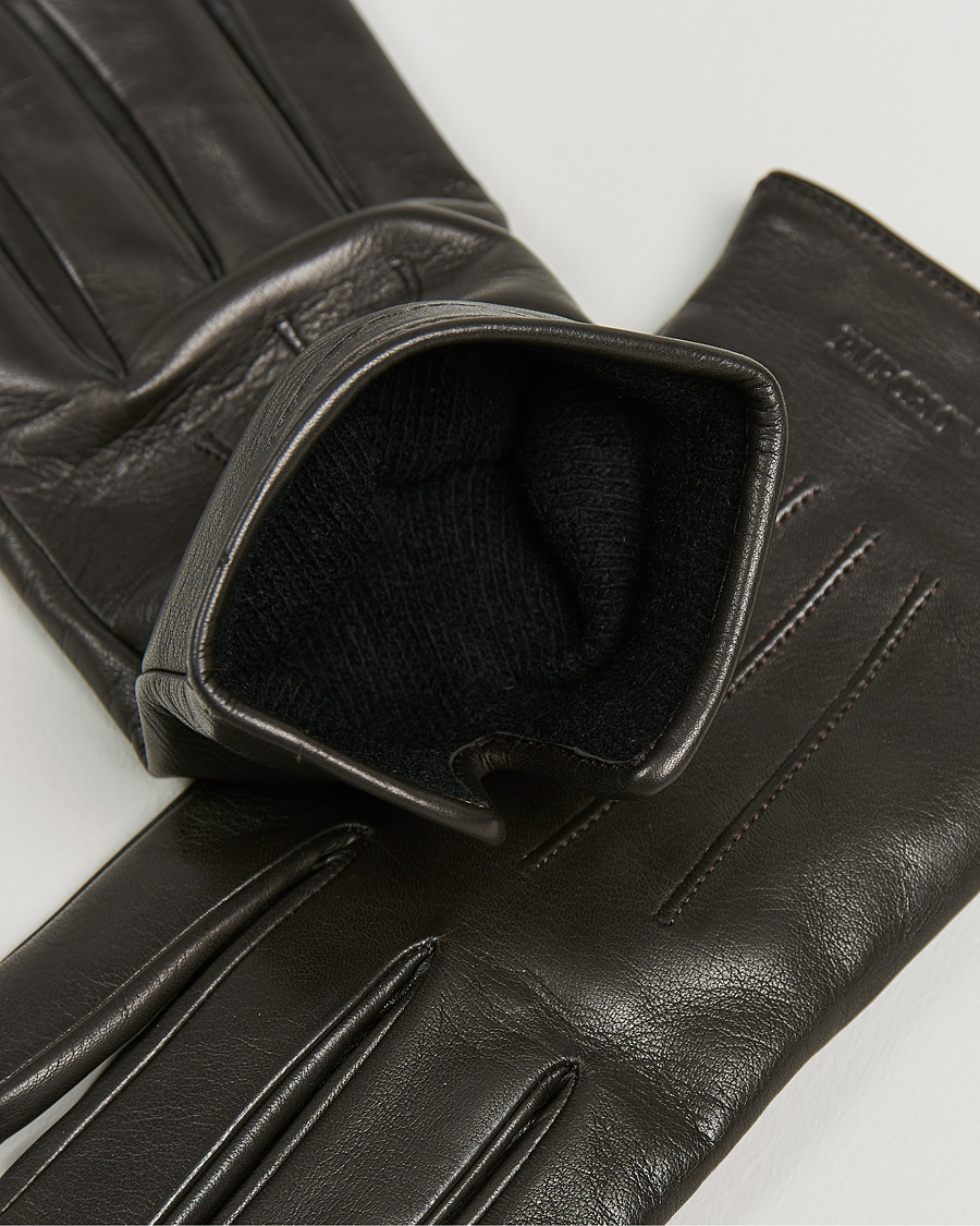 Herr | Emporio Armani Leather Gloves Dark Brown | Emporio Armani | Leather Gloves Dark Brown