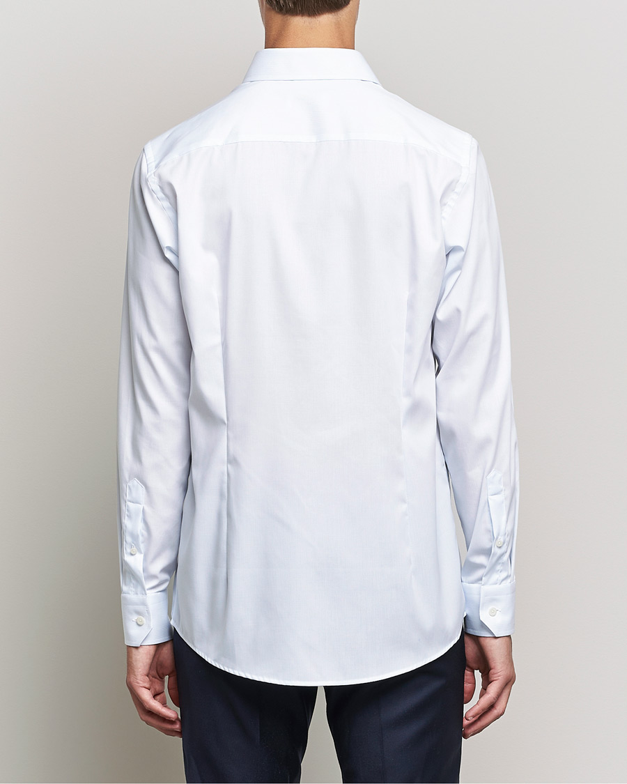 Herr | Skjortor | Eton | Hair line Striped Contemporary Twill Shirt Light Blue