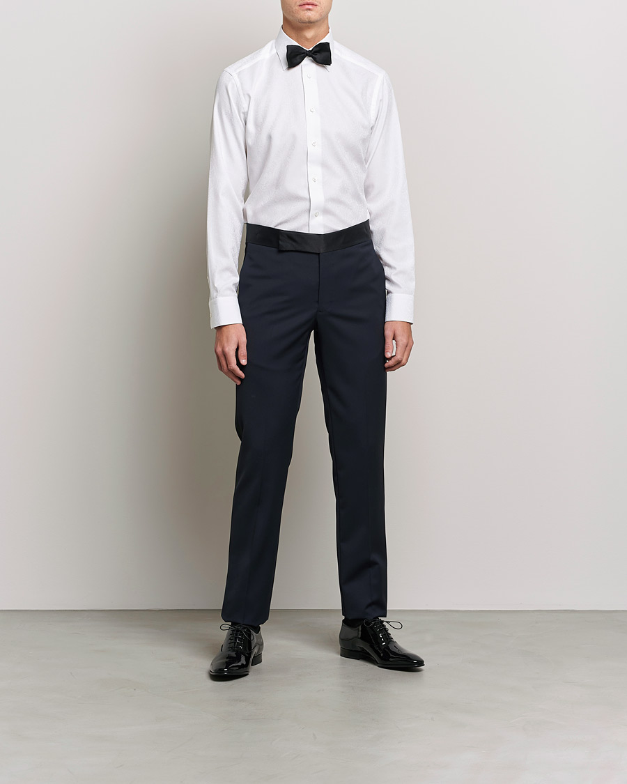 Herr |  | Eton | Jaquard Paisley Shirt White