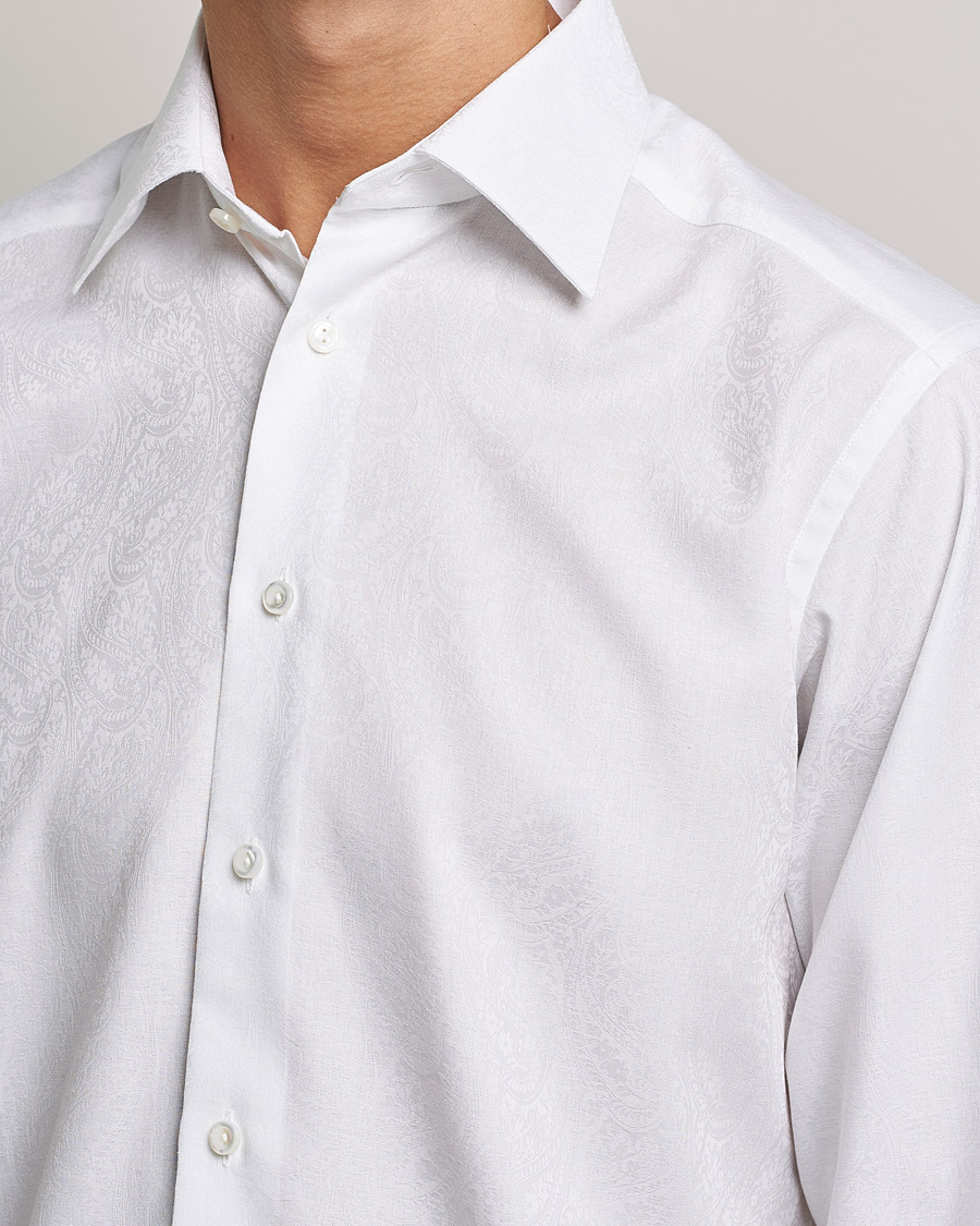 Herr | Skjortor | Eton | Jaquard Paisley Shirt White
