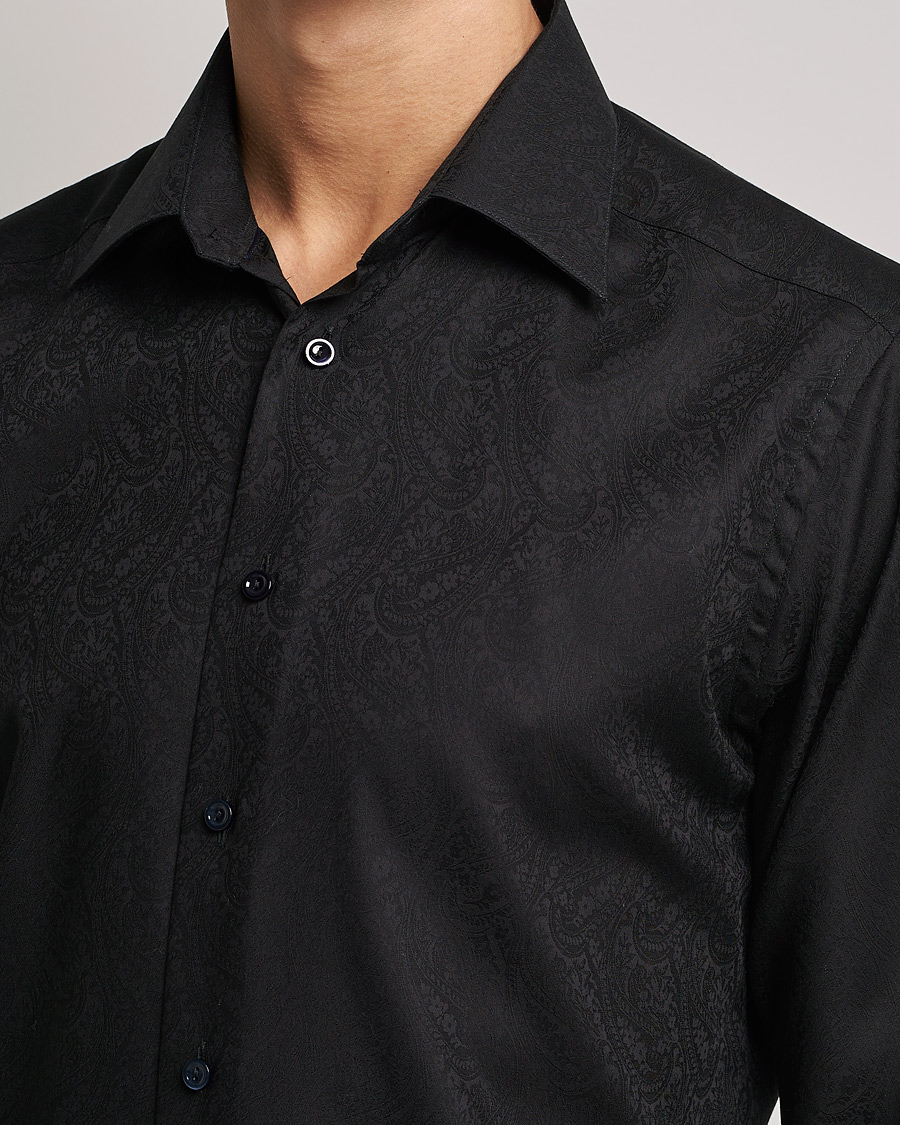 Herr | Skjortor | Eton | Jaquard Paisley Shirt Black