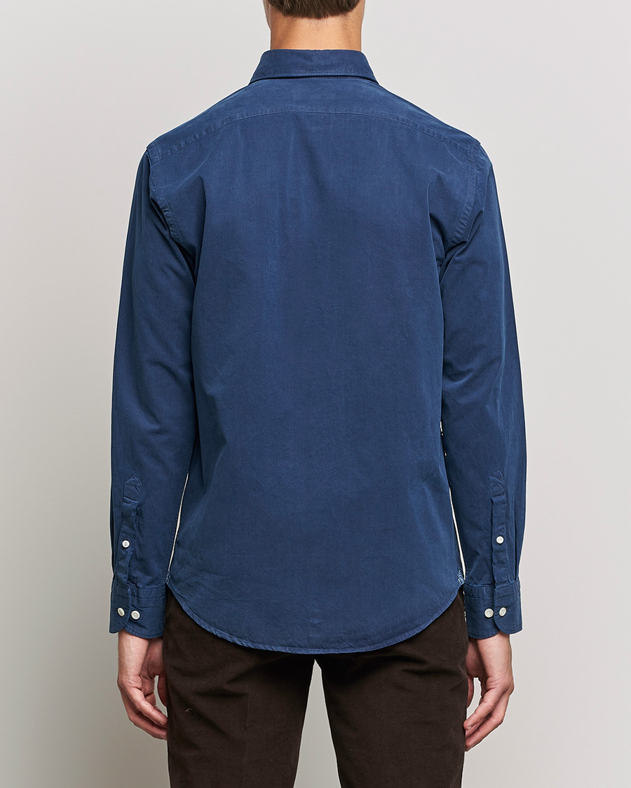 Herr | Skjortor | Eton | Recycled Cotton Denim Shirt Blue