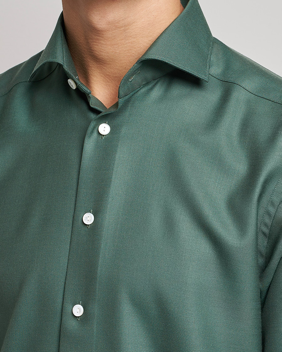 Herr | Skjortor | Eton | Merino Wool Shirt Olive