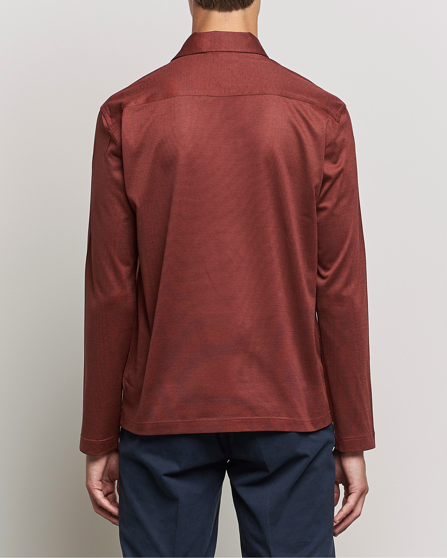 Herr | Tröjor | Eton | Oxford Pique Shirt Mid Red