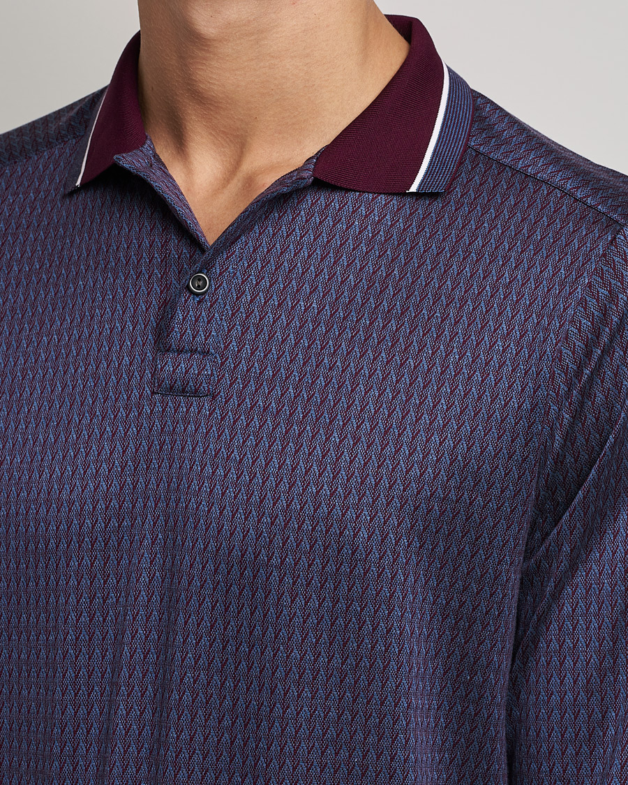Herr | Tröjor | Eton | Jacuard Polo Shirt Red