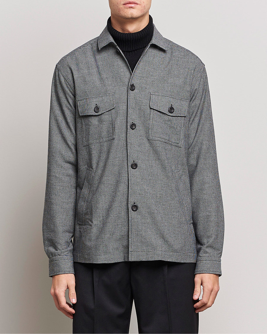 Herr |  | Eton | Wool Cashmere Overshirt Black