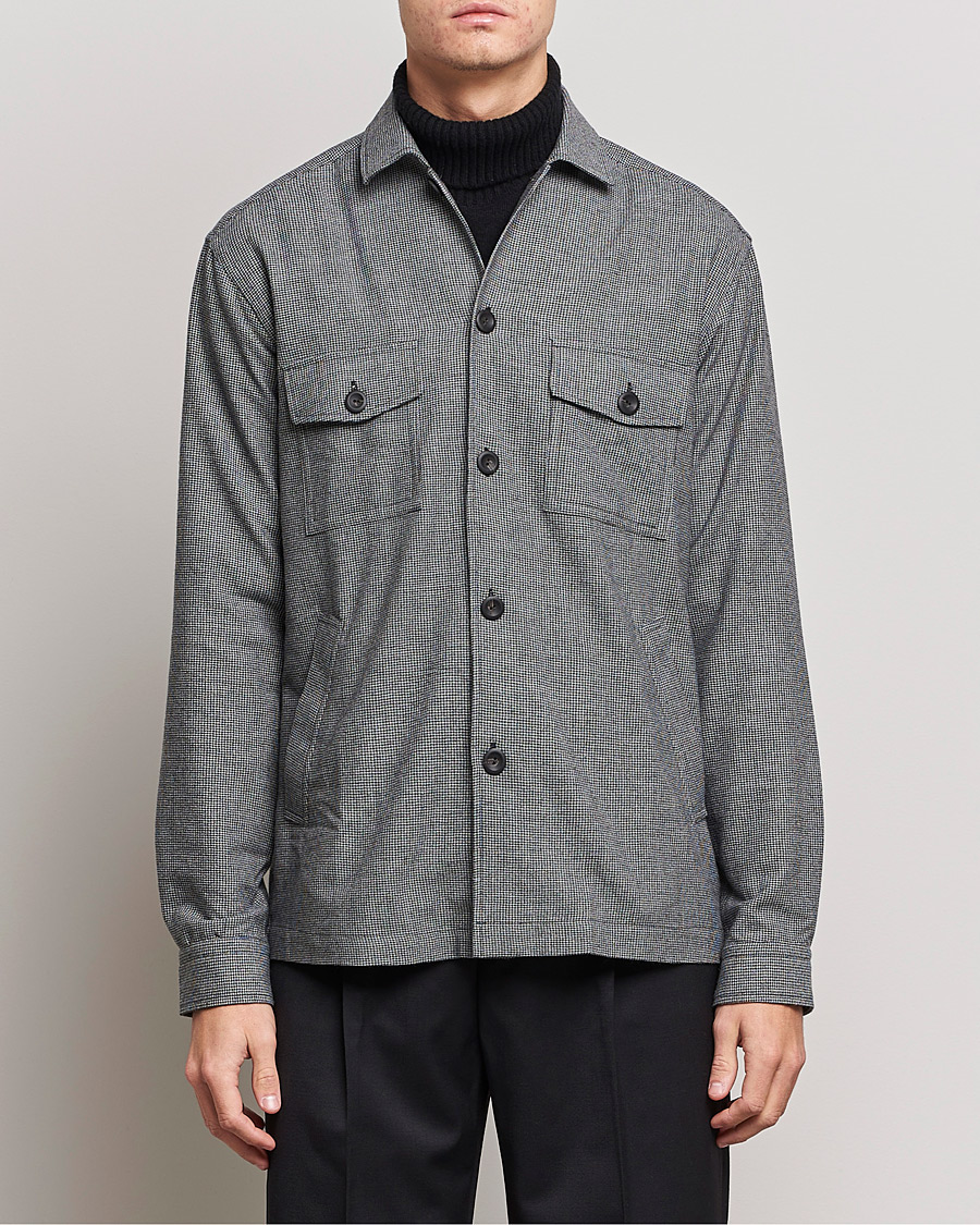 Herr | Skjortor | Eton | Wool Cashmere Overshirt Black