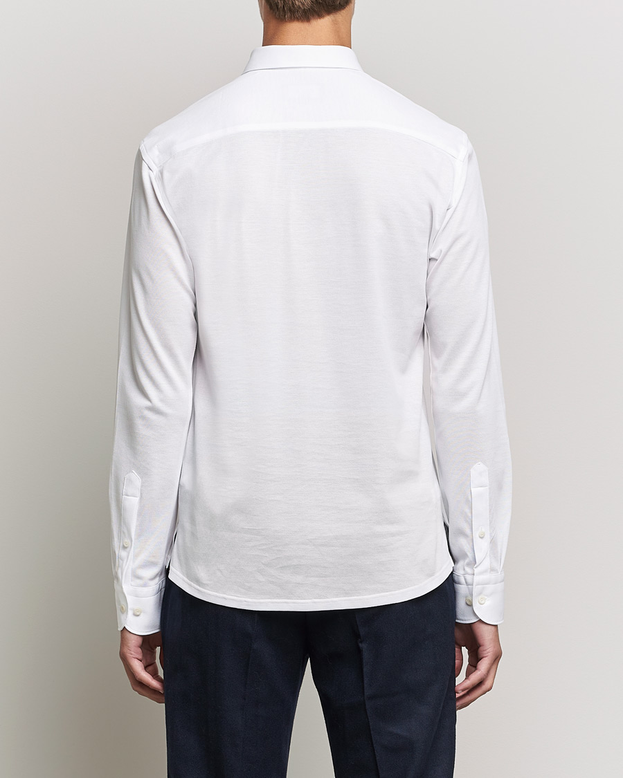 Herr | Tröjor | Eton | Slim Fit Cotton Piqué Popover Shirt White