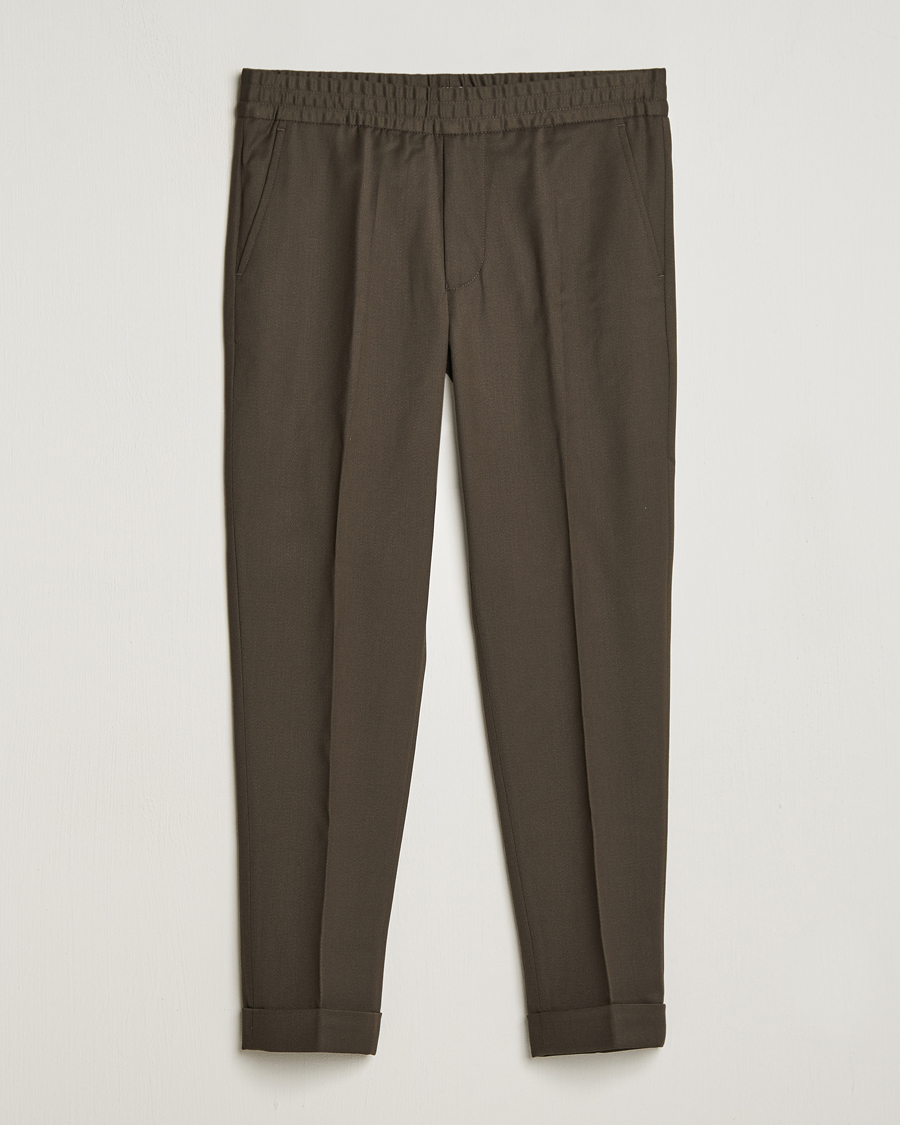 Herr | Byxor | Filippa K | Terry Wool Trousers Dark Forest Green