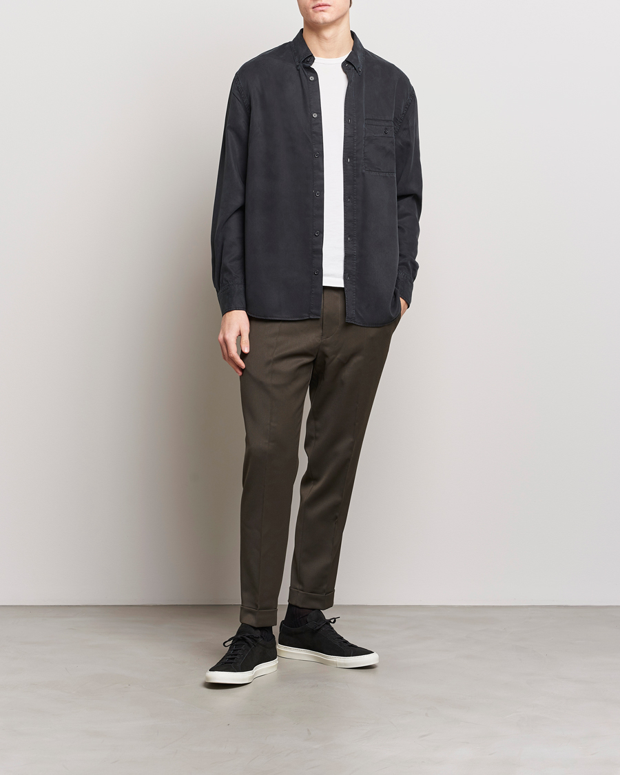 Herr | Byxor | Filippa K | Terry Wool Trousers Dark Forest Green