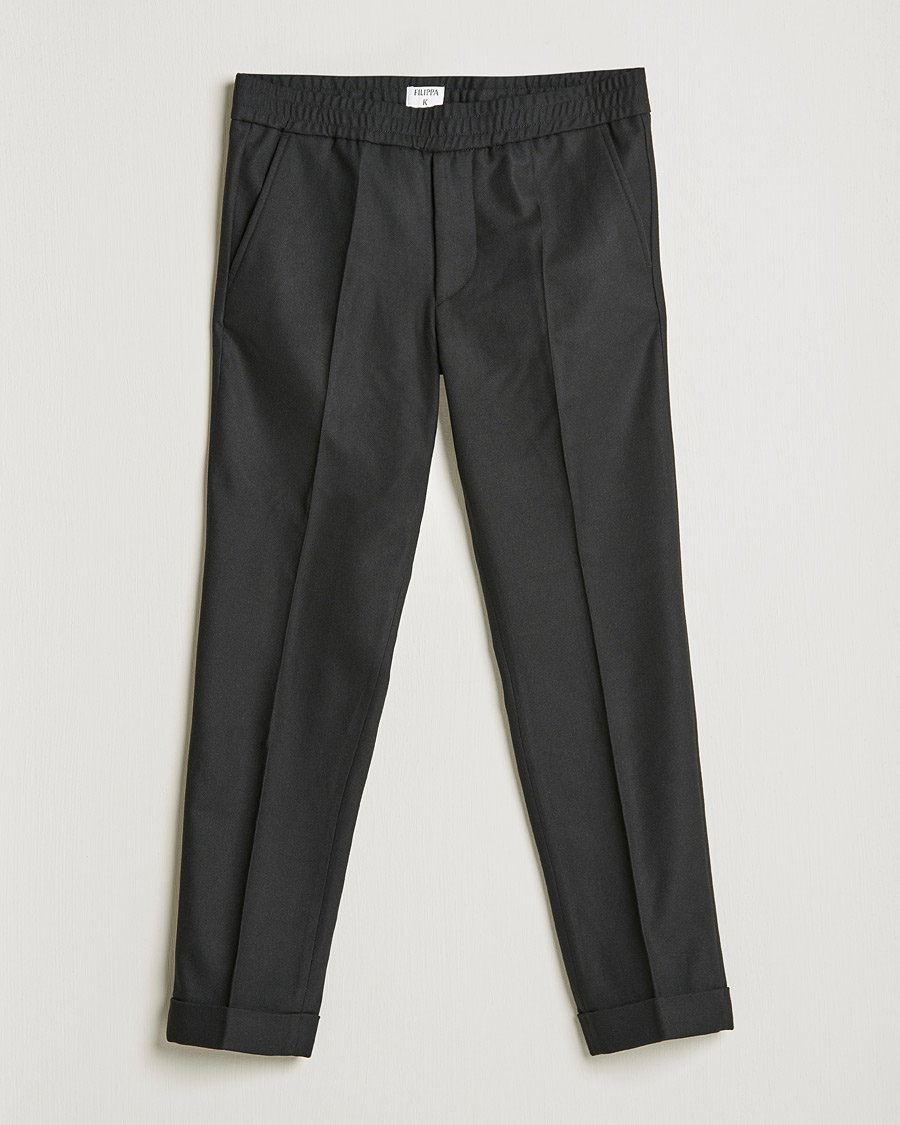 Herr | Byxor | Filippa K | Terry Flannel Trousers Black