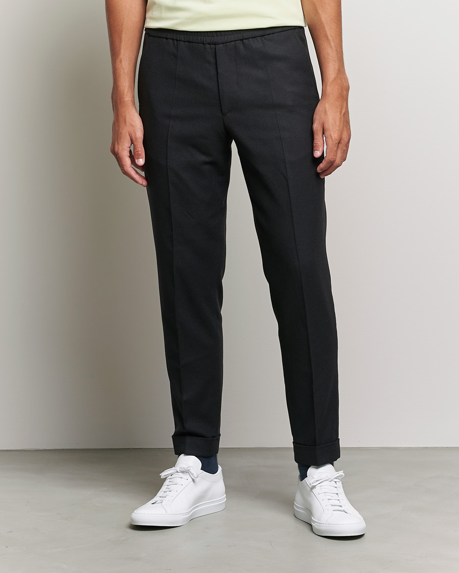 Herr | Byxor | Filippa K | Terry Flannel Trousers Black