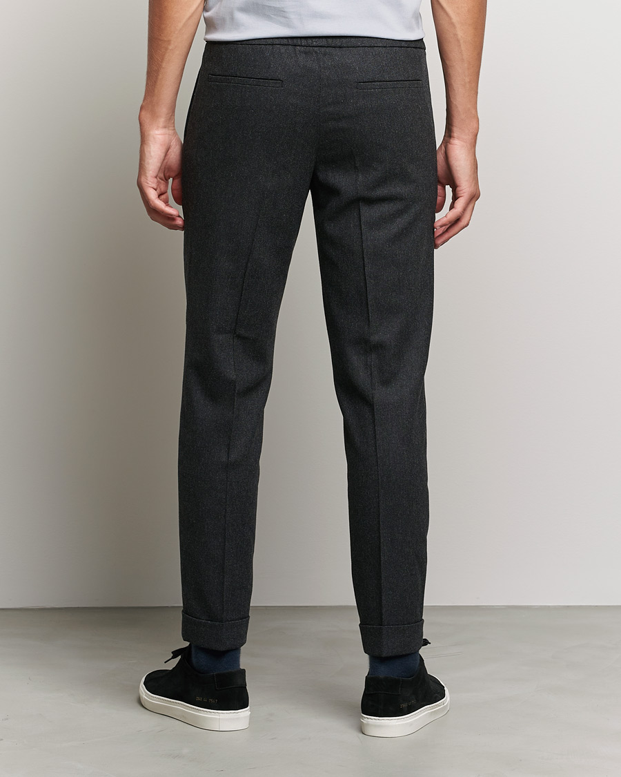Herr | Byxor | Filippa K | Terry Flannel Trousers Dark Grey Mel