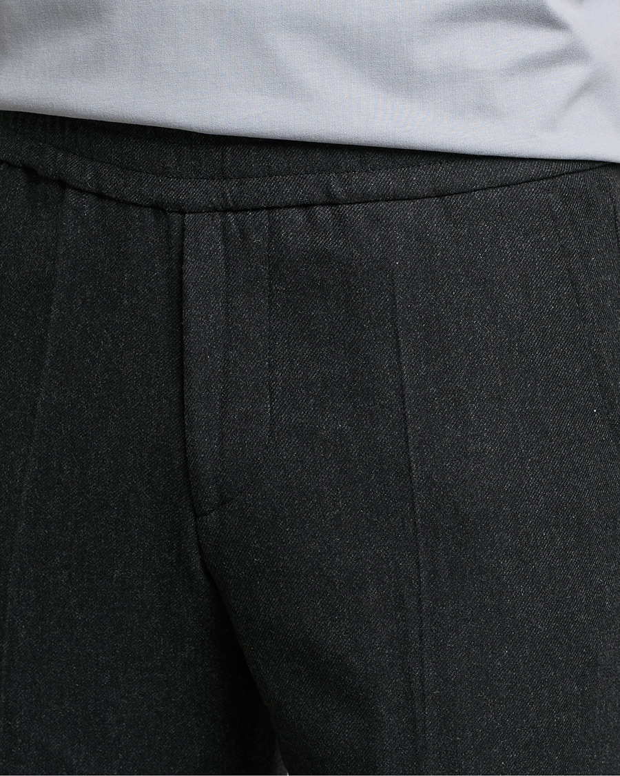 Herr | Byxor | Filippa K | Terry Flannel Trousers Dark Grey Mel