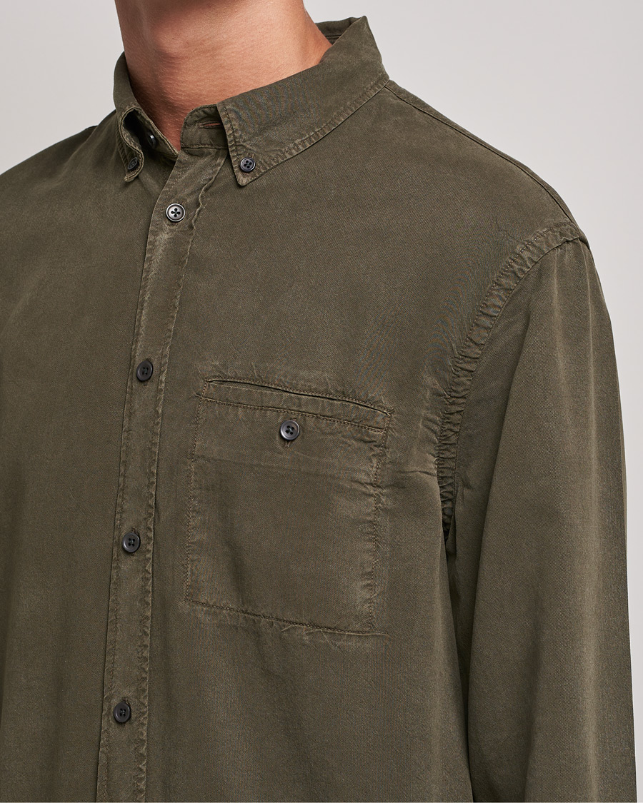 Herr | Skjortor | Filippa K | Zachary Tencel Shirt Dark Forest Green