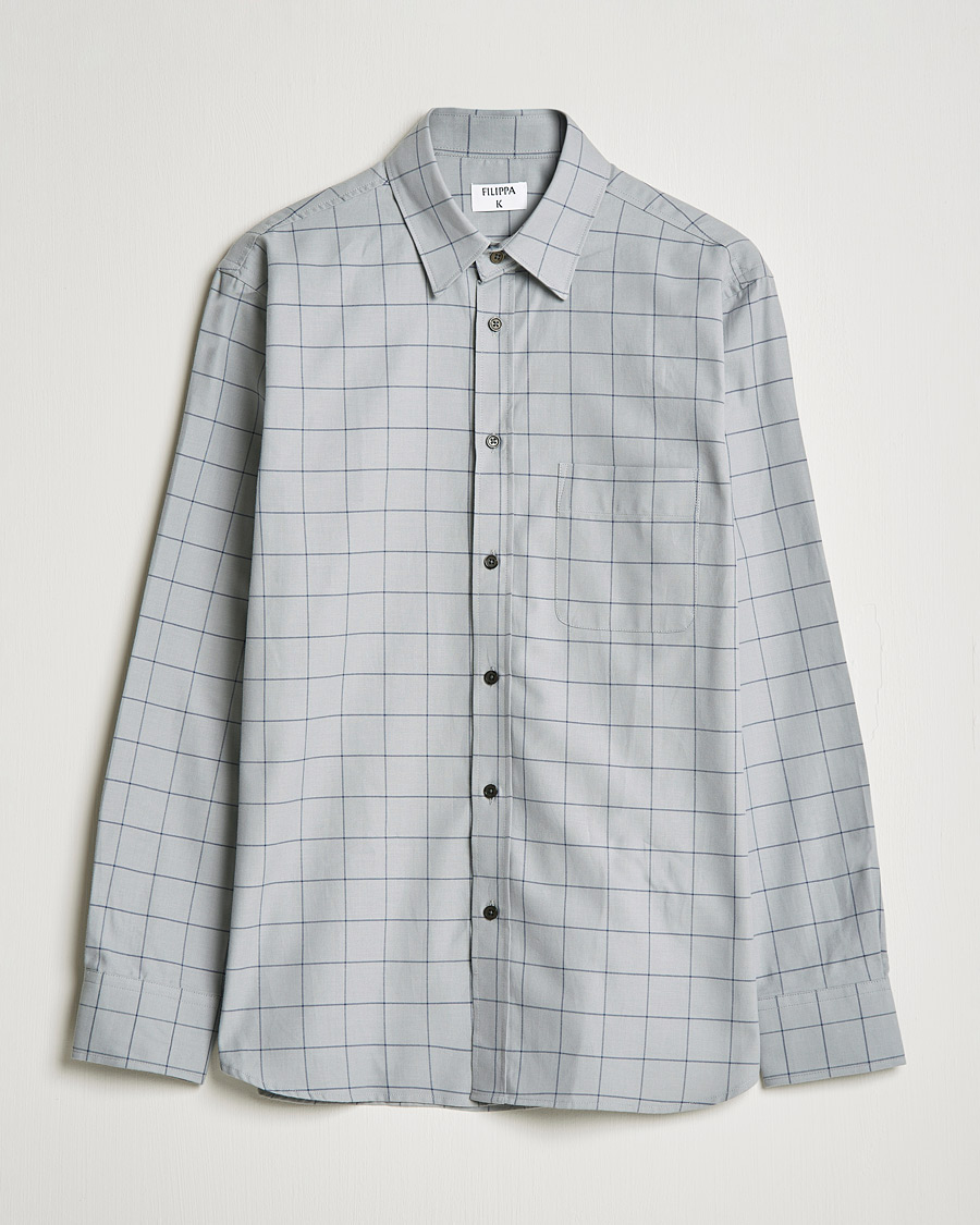 Herr | Skjortor | Filippa K | Rob Checked Shirt Light Grey