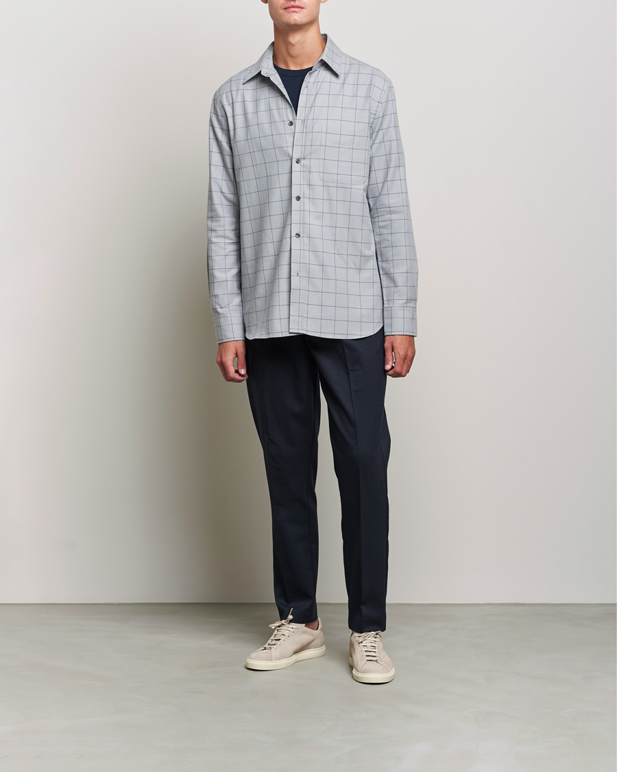 Herr | Skjortor | Filippa K | Rob Checked Shirt Light Grey