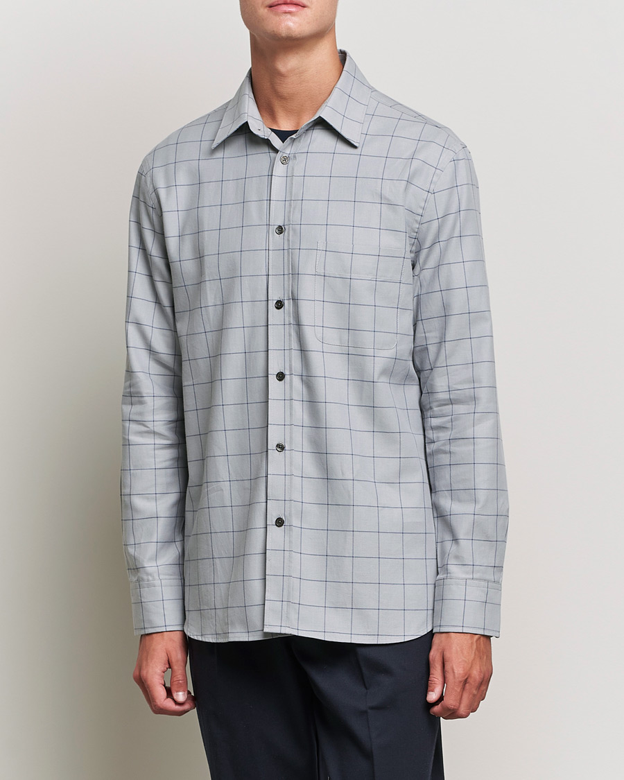Herr | Skjortor | Filippa K | Rob Checked Shirt Light Grey