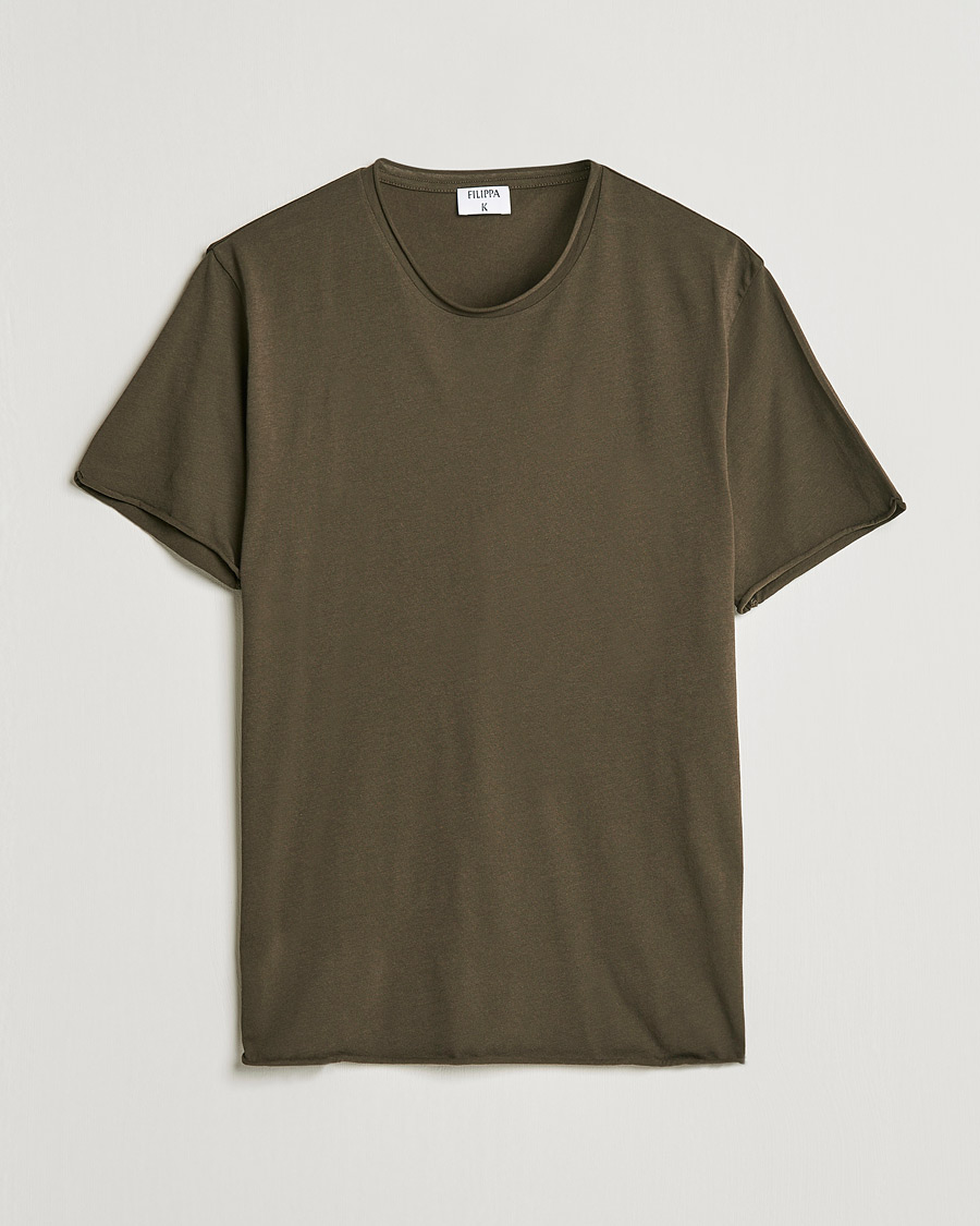 Herr | T-Shirts | Filippa K | Roll Neck T-Shirt Dark Forest Green