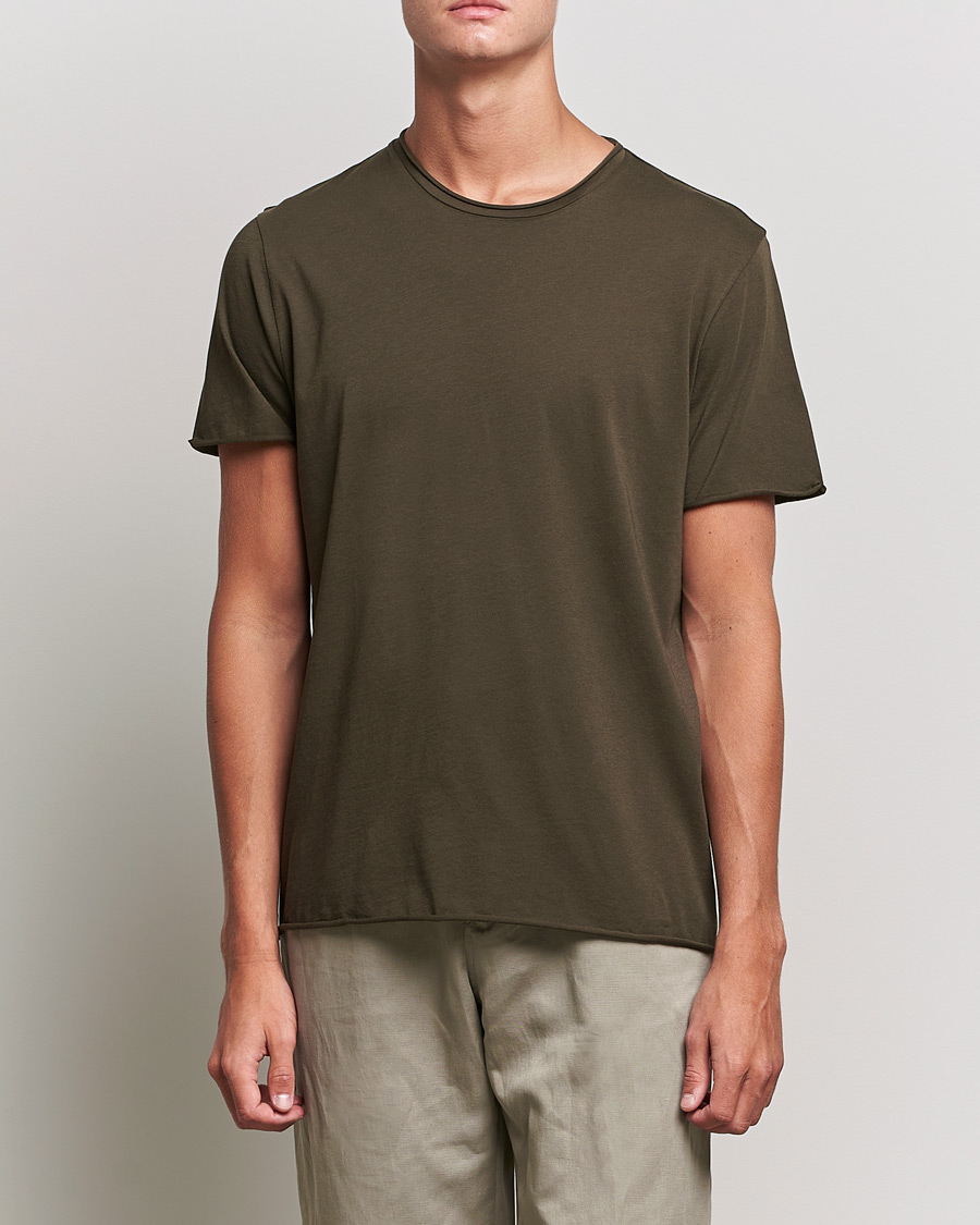 Herr | T-Shirts | Filippa K | Roll Neck T-Shirt Dark Forest Green