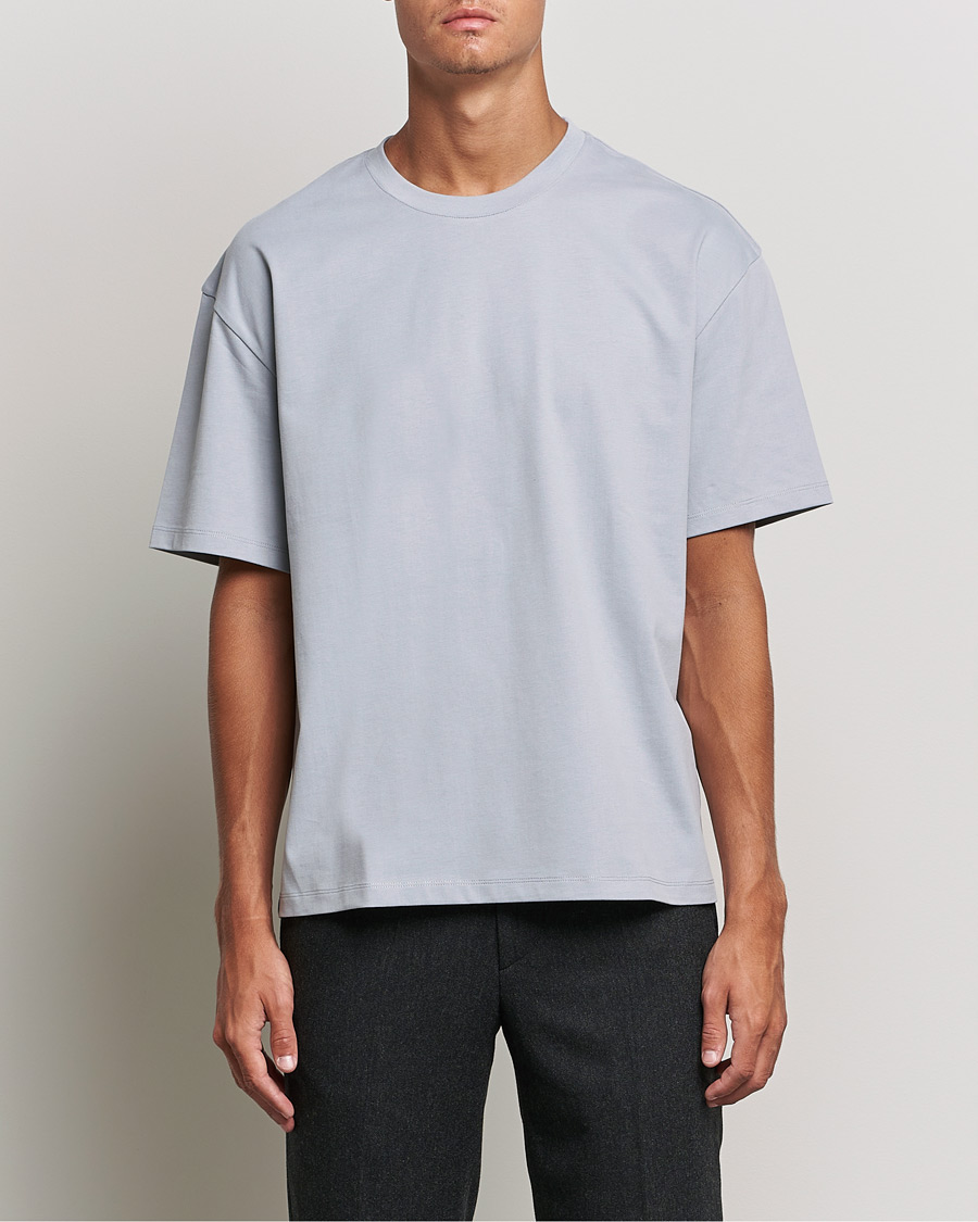 Herr | T-Shirts | Filippa K | Brushed Cotton Tee Fog Blue