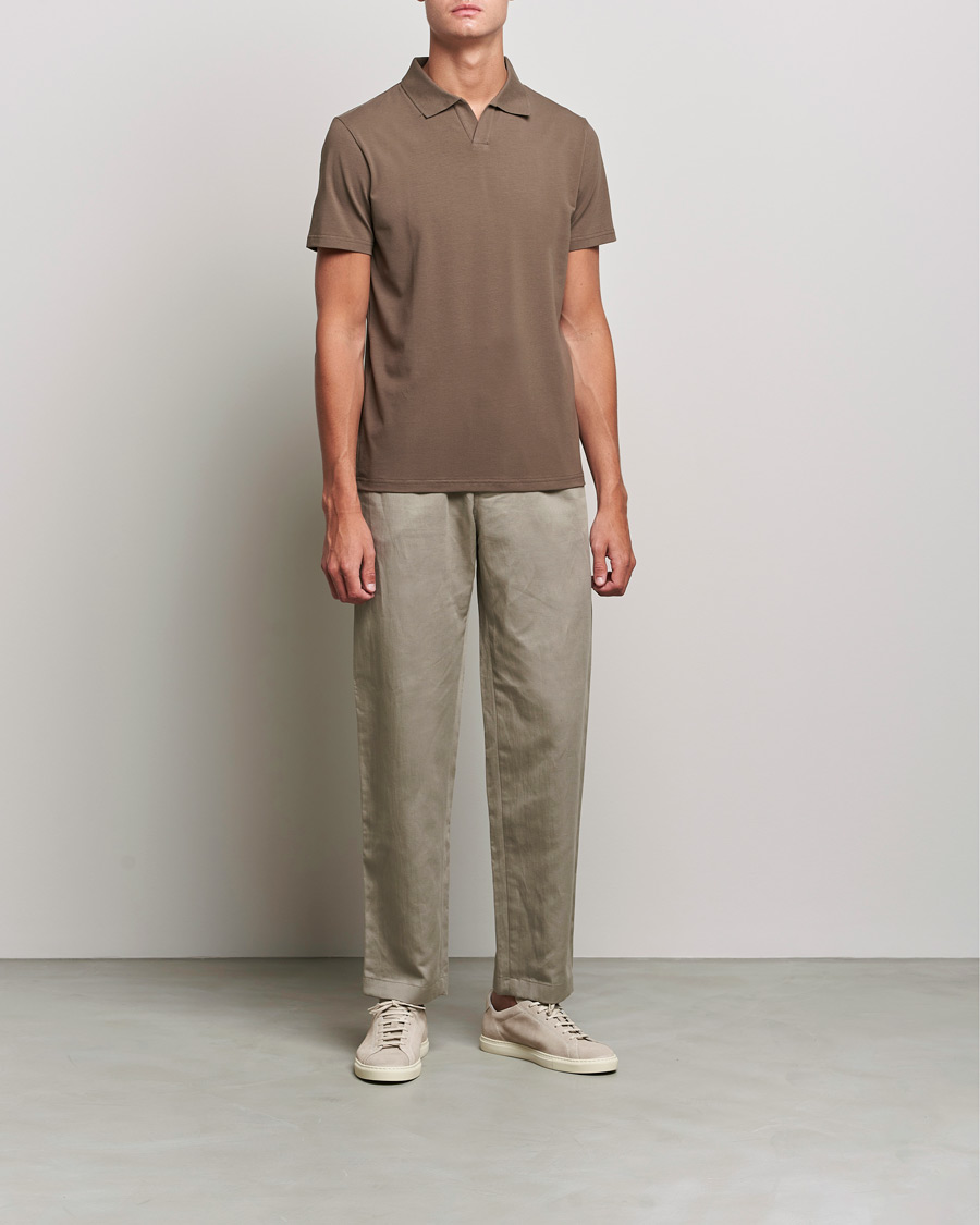 Herr | Pikéer | Filippa K | Lycra Polo T-shirt Mole Grey