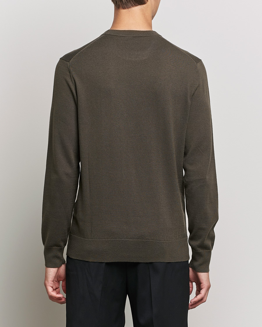 Herr | Tröjor | Filippa K | Cotton Merion Sweater Dark Forest Green
