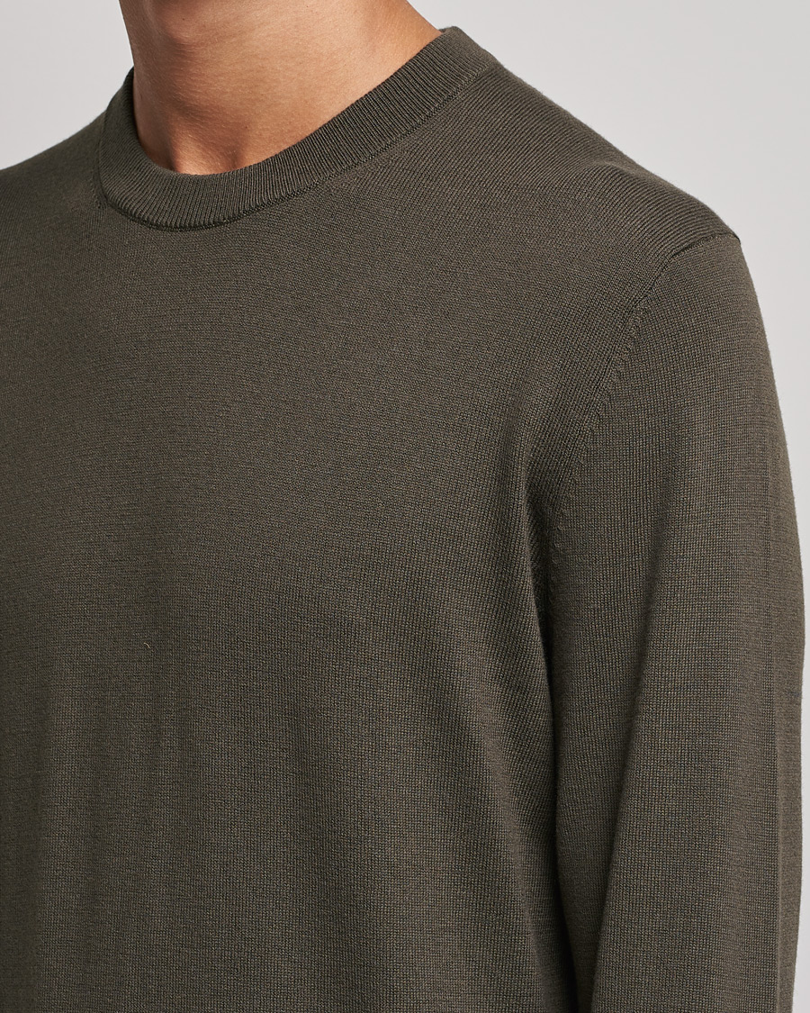 Herr | Tröjor | Filippa K | Cotton Merion Sweater Dark Forest Green