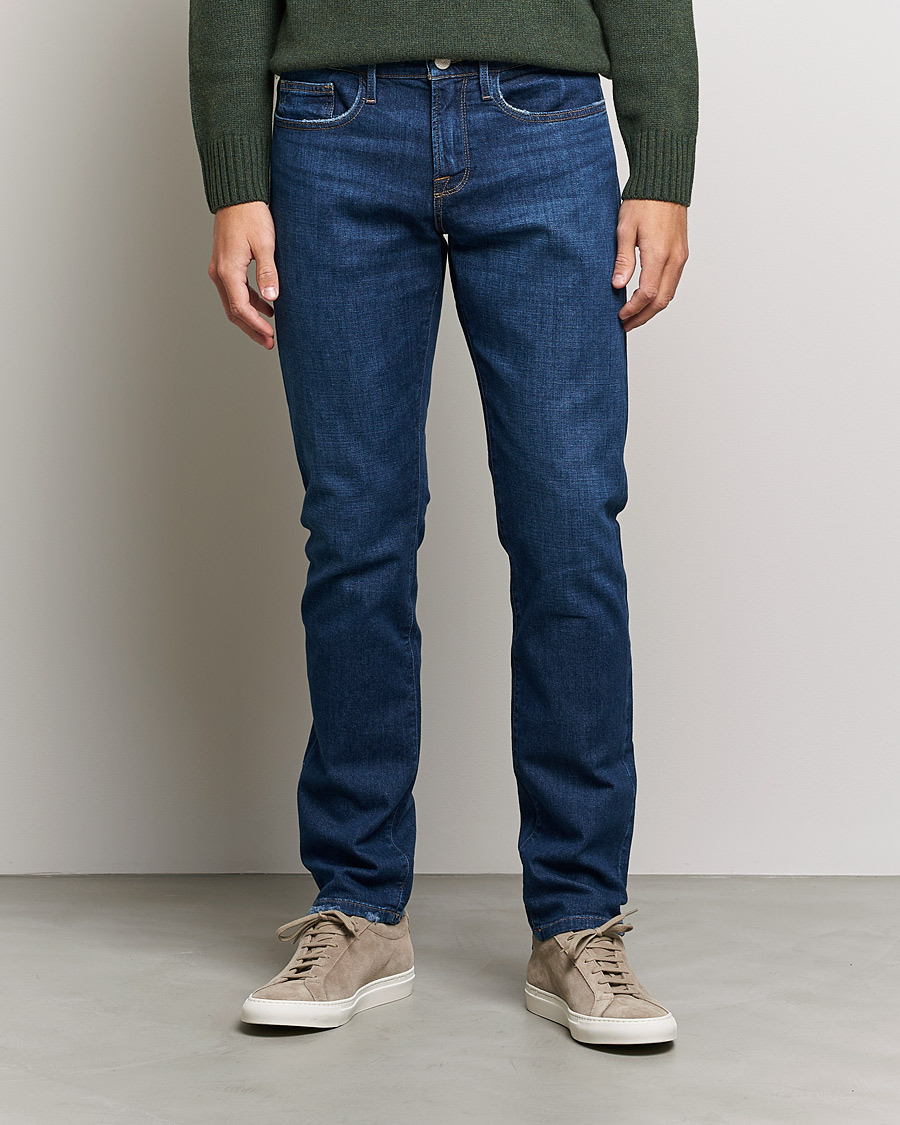 Herr | Jeans | FRAME | L´Homme Slim Stretch Degradable Jeans Indigo Land
