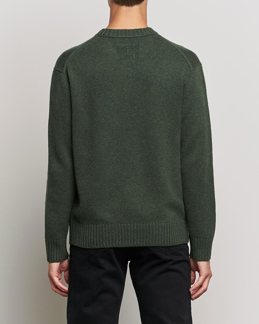 Herr | Tröjor | FRAME | Cashmere Sweater Military Green