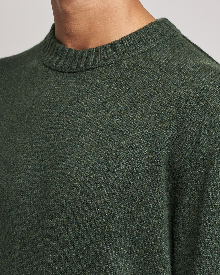 Herr | Tröjor | FRAME | Cashmere Sweater Military Green
