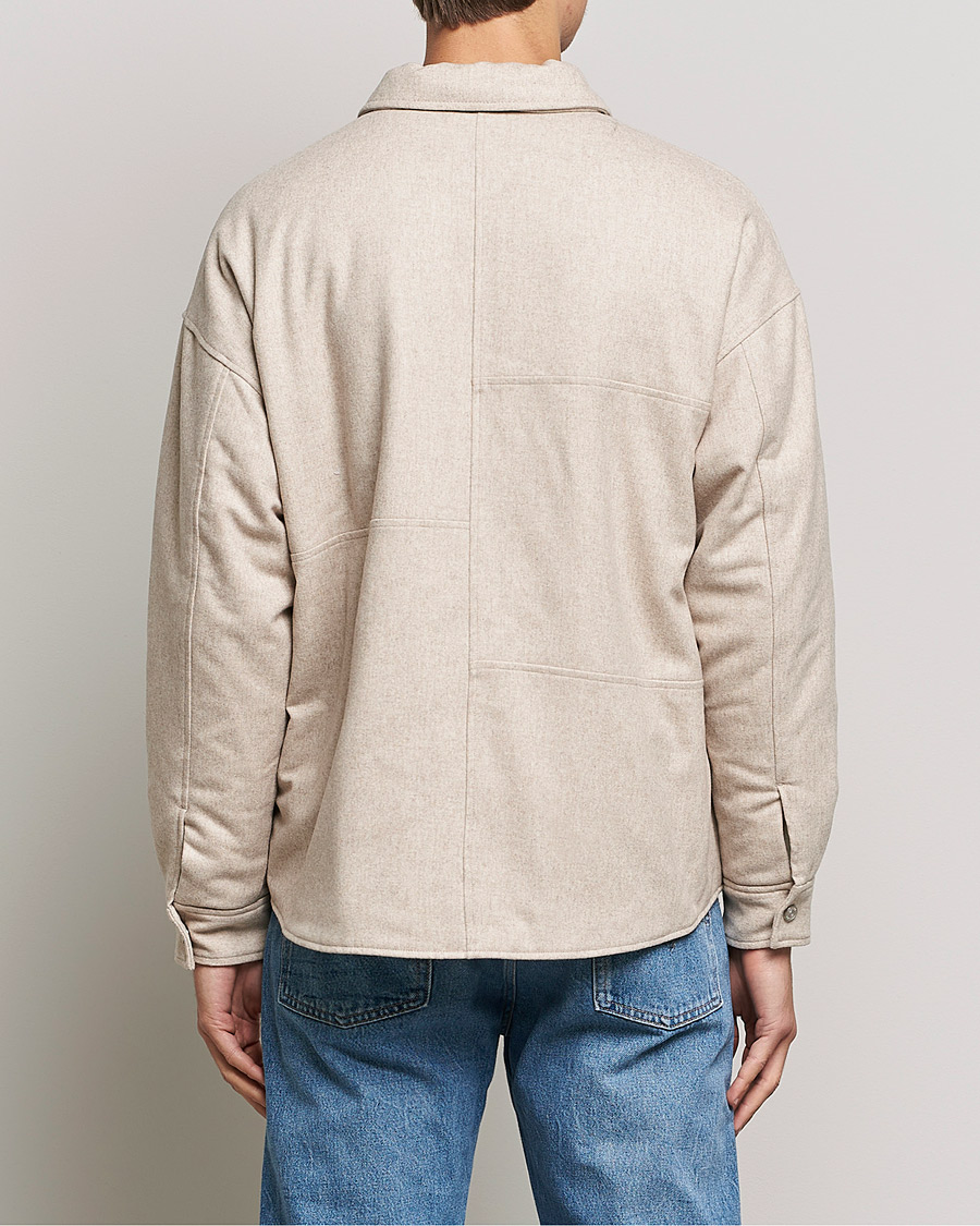 Herr | Skjortor | FRAME | Warm Textured Wool/Cashmere Overshirt Deep Fog