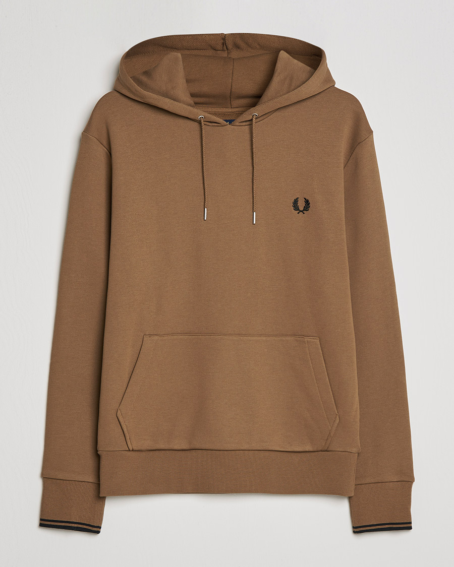Herr | Tröjor | Fred Perry | Twin Tipped Hooded Sweatshirt Shadded Stone