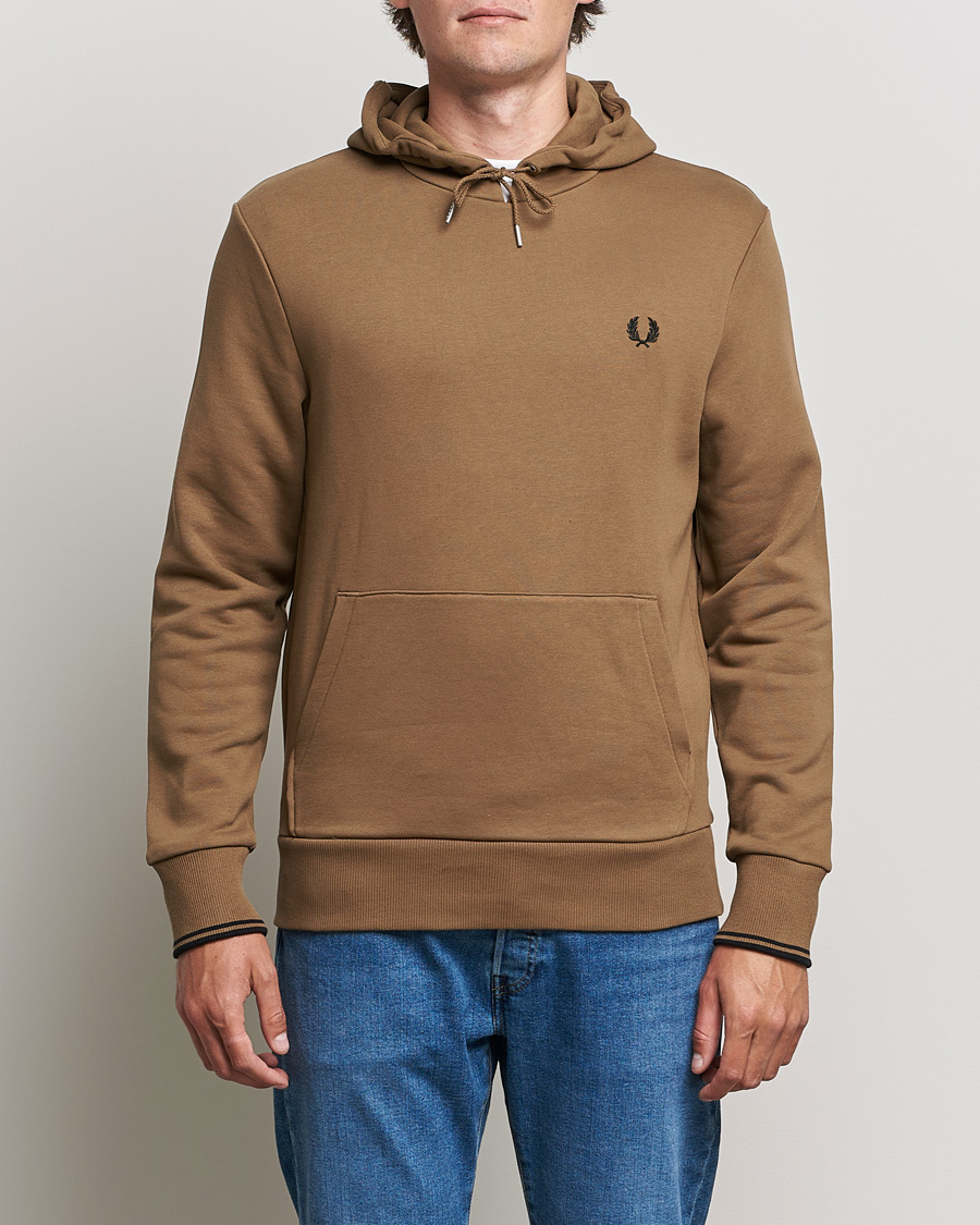 Herr | Tröjor | Fred Perry | Twin Tipped Hooded Sweatshirt Shadded Stone