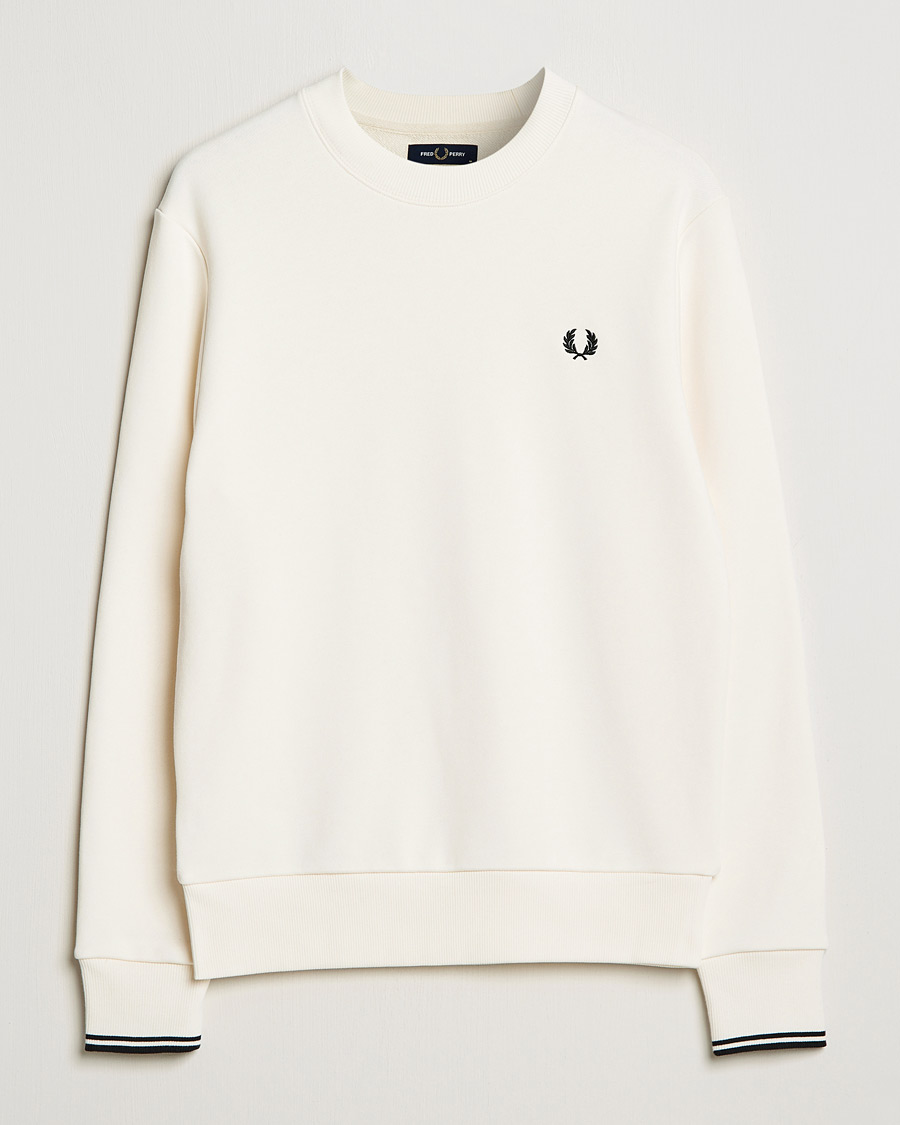 Herr | Tröjor | Fred Perry | Crew Neck Sweatshirt Ecru