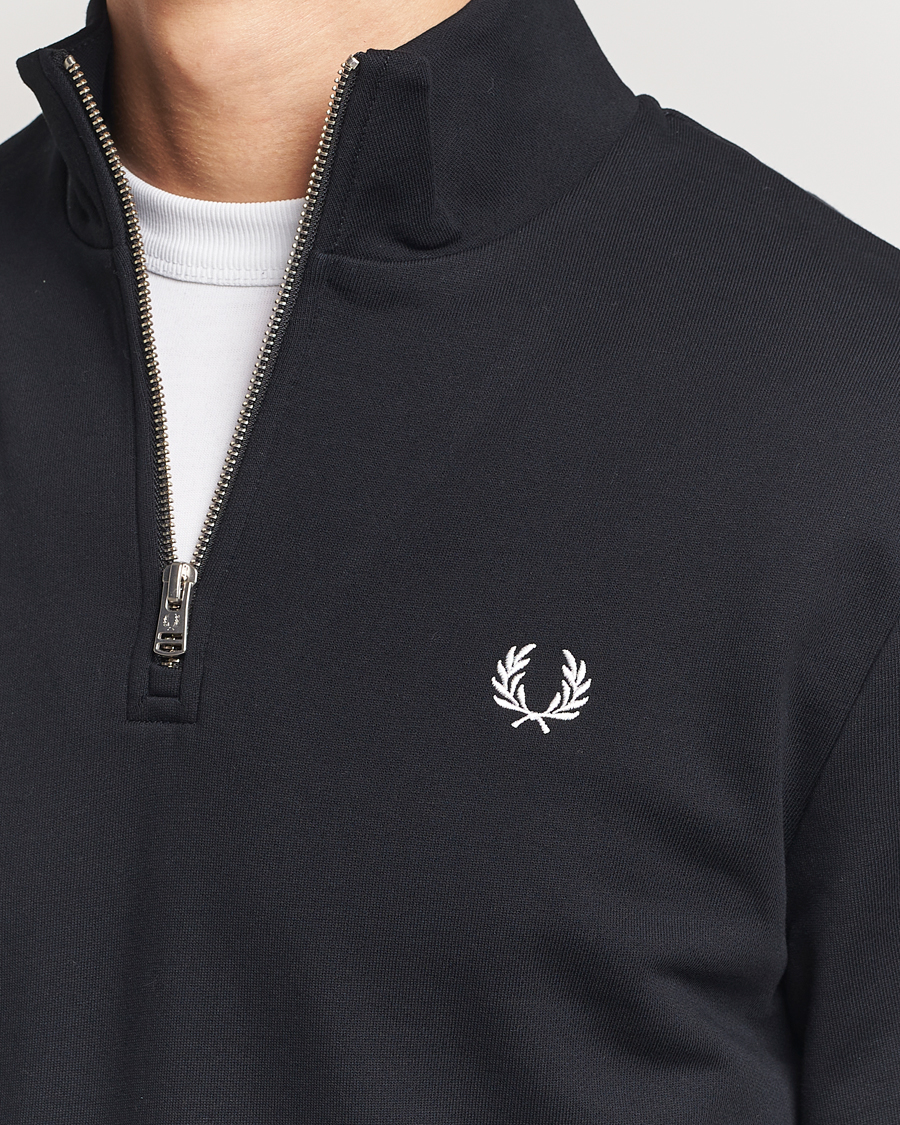 Herr | Tröjor | Fred Perry | Half Zip Sweatshirt Black