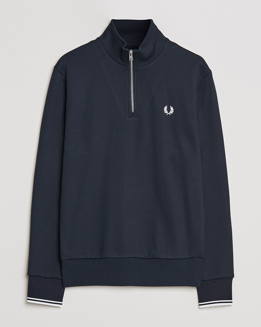 Herr | Tröjor | Fred Perry | Half Zip Sweatshirt Navy