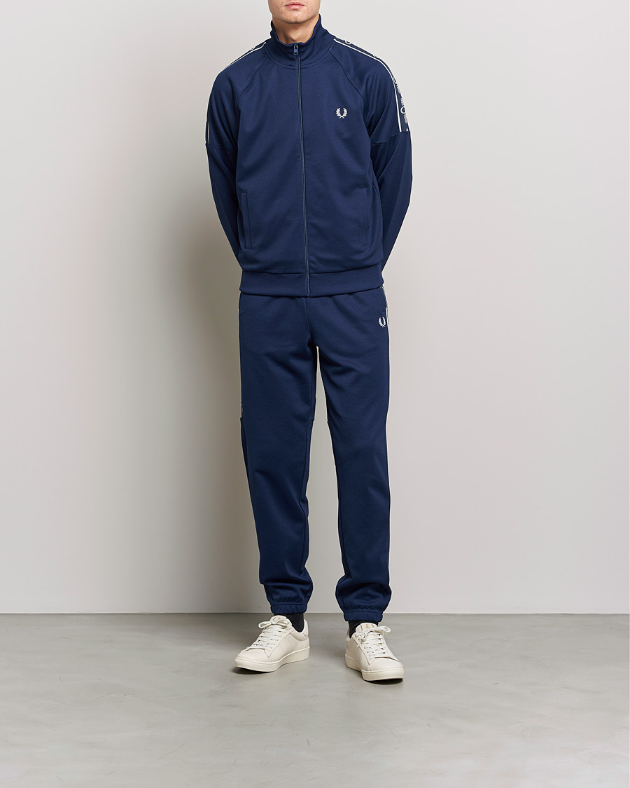 Herr | Tröjor | Fred Perry | Tapped Sleeve Track Jacket Blue